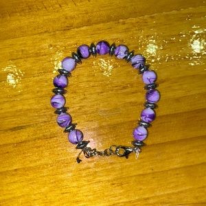purple beaded bracelet
